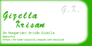 gizella krisan business card